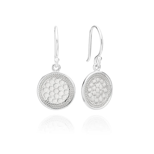 Classic Circle Drop Earrings - Silver - 1286ESG-SLV