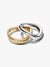 Splittable Cubic Zirconia Ring - Silver/14ct Gold Plating
