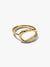Organically Shaped Stone-Set Statement Ring - 14ct Gold Plating