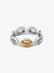 Sunflower Two-Tone Band Ring - Silver/14ct Gold Plating