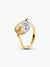 Sun & Moon Reversible Medallion Ring - 14ct Gold Plating