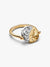 Sun & Moon Reversible Medallion Ring - 14ct Gold Plating