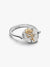 Rose Reversible Medallion Ring - 14ct Gold Plating