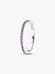 Sparkling Purple Half-Eternity Band Ring - Sterling Silver