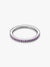 Sparkling Purple Half-Eternity Band Ring - Sterling Silver