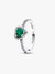 Elevated Heart Ring, Royal Green - Sterling Silver - 198421C07