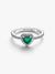 Elevated Heart Ring, Royal Green - Sterling Silver - 198421C07