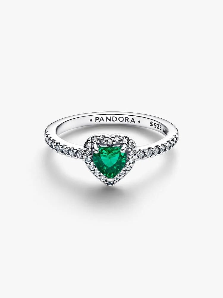 Elevated Heart Ring, Royal Green - Sterling Silver - 198421C07