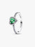 Elevated Heart Ring, Mint Green - Sterling Silver - 198421C08