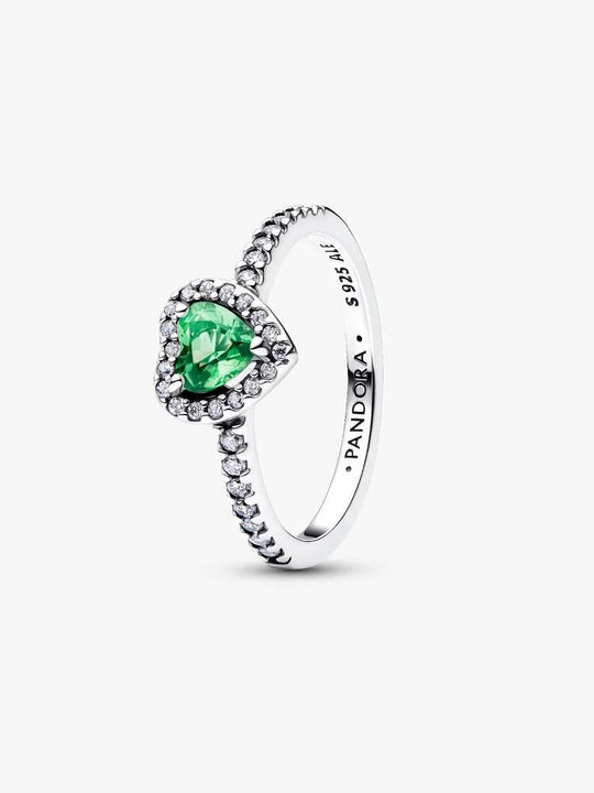 Elevated Heart Ring, Mint Green - Sterling Silver - 198421C08
