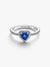 Elevated Heart Ring, Princess Blue - Sterling Silver - 198421C09