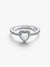 Elevated Heart Ring, White - Sterling Silver - 198421C11