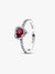 Elevated Heart Ring, Fuchsia Rose - Sterling Silver - 198421C13