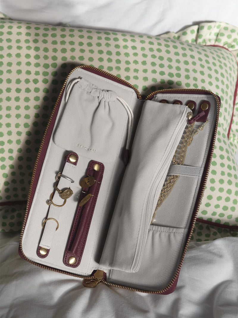 Jewellery Roll - Burgundy - 76418