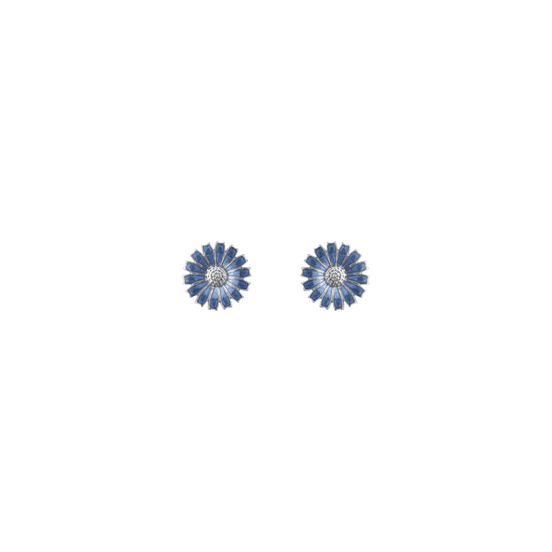 Daisy Stud Earrings - Silver/Blue - 20001544