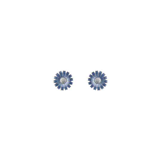 Daisy Stud Earrings - Silver/Blue - 20001544