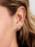 Organically Shaped Heart Small Hoop Earrings - 14ct Gold Plated - 264359C00