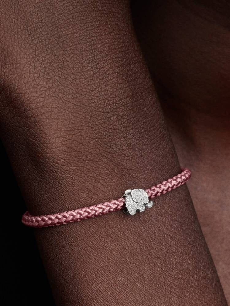 Textured Elephant Mini Charm - Sterling Silver - 794528C00