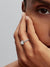 Elevated Heart Ring, White - Sterling Silver - 198421C11