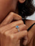 Elevated Heart Ring, Light Blue CZ - Sterling Silver - 198421C10