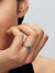 Elevated Heart Ring, Princess Blue - Sterling Silver - 198421C09
