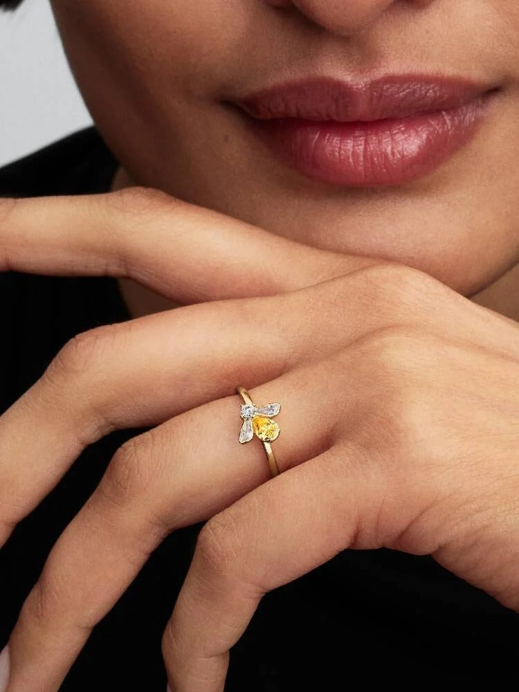Honey Bee Ring - 14ct Gold Plated - 164562C01