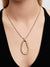 Organically Shaped Stone-Set Statement Pendant Necklace - 14ct Gold Plated