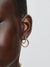 Organically Shaped Two-Tone Double Hoop Earrings - Sterling Silver/14ct Gold Plated