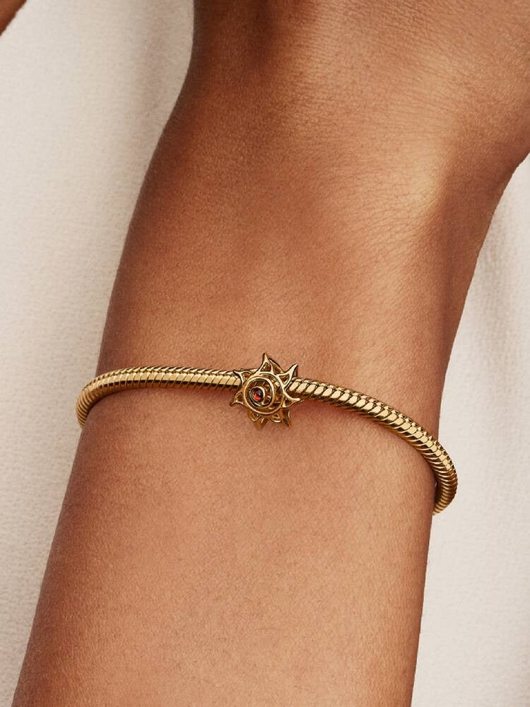 Sun Openwork Charm - 14ct Gold Plating