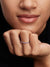Sparkling Purple Half-Eternity Band Ring - Sterling Silver