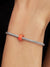 Orange Murano Glass Mini Charm - Sterling Silver
