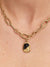 Owl Medallion Charm - 14ct Gold Plating