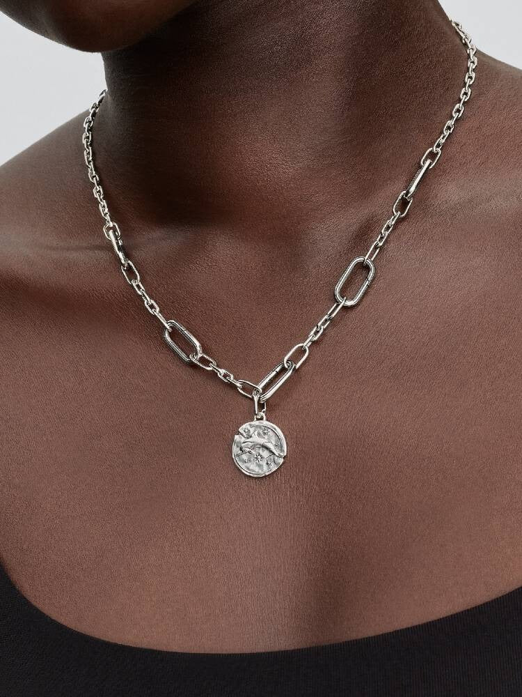 Dolphin Medallion Charm - Sterling Silver