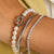 Pearl Bracelet with Chain - Silver