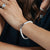 Pearl Bracelet with Chain - Silver