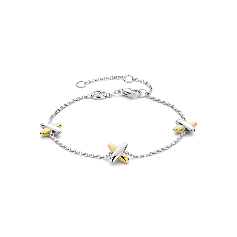 Milano Cross Charm Bracelet - Silver/Gold - 23048SY