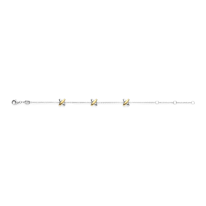 Milano Cross Charm Bracelet - Silver/Gold - 23048SY