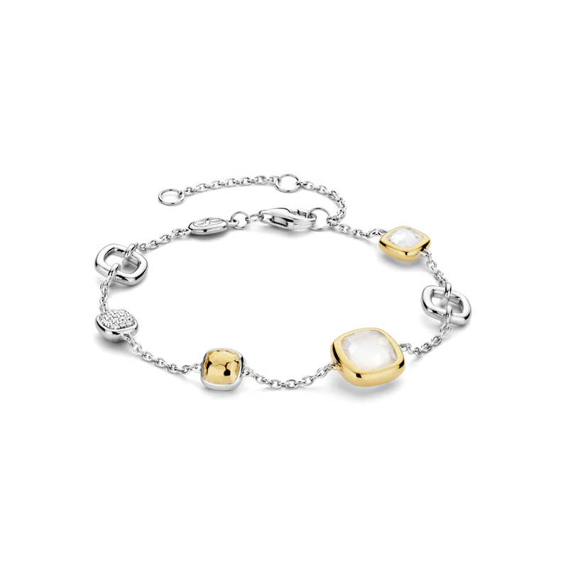 Milano Geometric Charm Bracelet - Silver/Gold - 23053MW