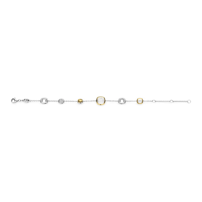 Milano Geometric Charm Bracelet - Silver/Gold - 23053MW