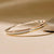 Contrast Tricolor Zirconia Bangle - Silver/Gold/Rose