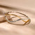 Organic Open Zirconia Bangle - Silver/Gold