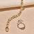 Chunky Open Link Bracelet with Round Zirconia - Silver/Gold