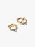 Organically Shaped Heart Small Hoop Earrings - 14ct Gold Plated - 264359C00