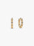 Beaded Huggie Hoop Earrings - 14ct Gold Plated - 264823C01