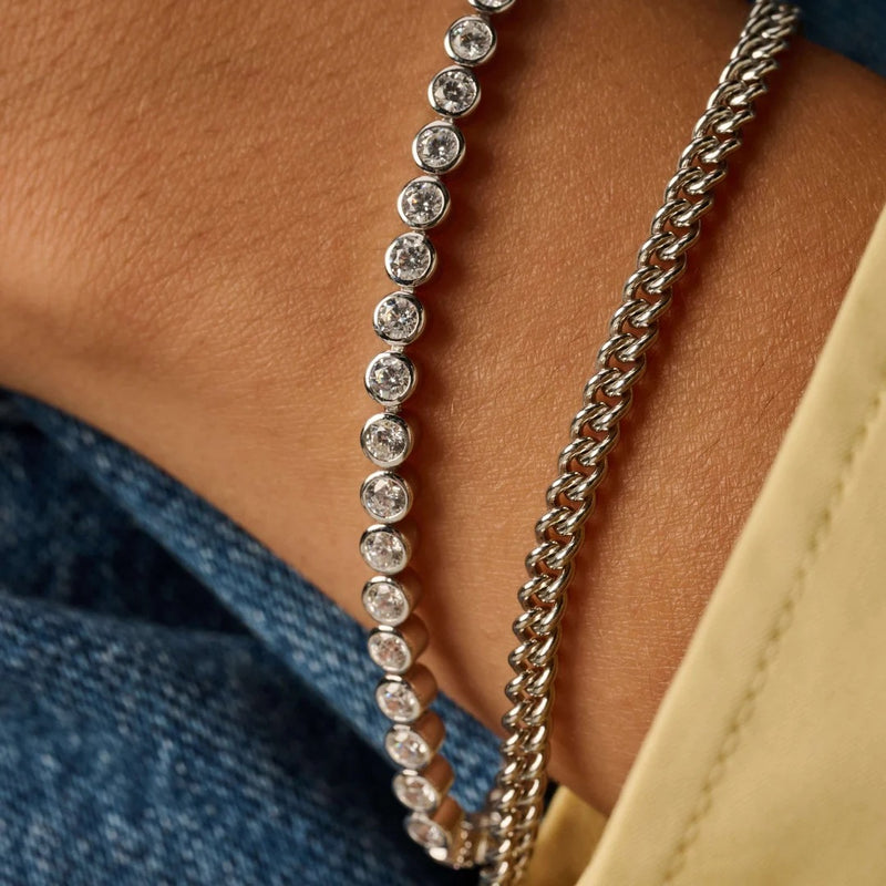 Milano Tennis Bracelet - Silver - 2842ZI