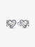 Entwined Heart & Butterfly Stud Earrings - Sterling Silver - 294476C01