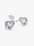 Entwined Heart & Butterfly Stud Earrings - Sterling Silver - 294476C01