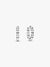 Beaded Huggie Hoop Earrings - Silver - 294823C01