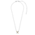 Crossed Link CZ Pendant - Silver/Gold - 34003ZY/42