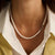 Pearl Necklace with chain - Silver